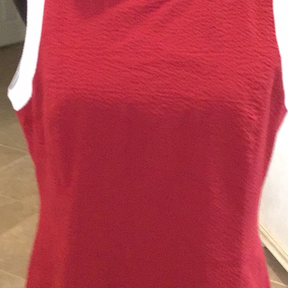 Lauren James Harper dress, crimson with white trim, back zip, size L, NWT - Picture 3 of 10